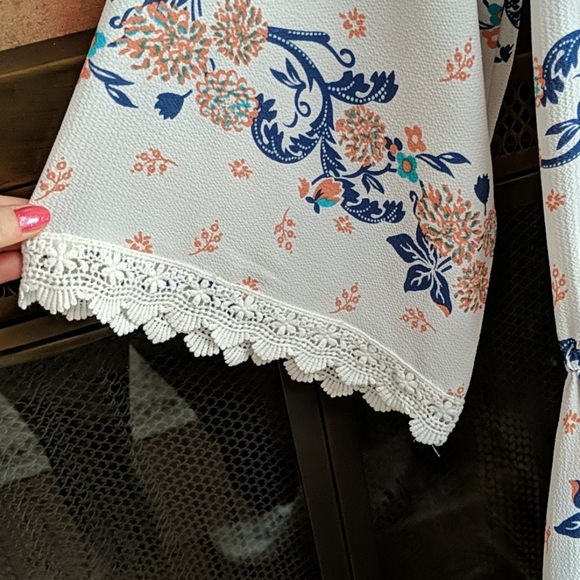 Floral High Low Romper (Romper with Train) - Picture 5 of 6